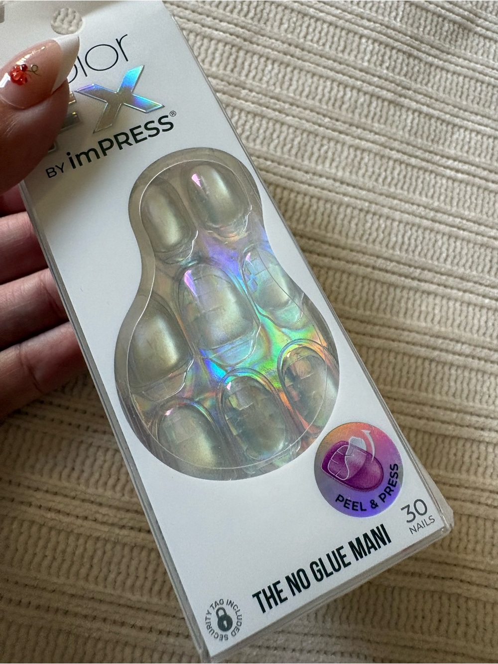 imPRESS FX Color The No Glue Mani Press-On Nails — Iridescent Pearl
